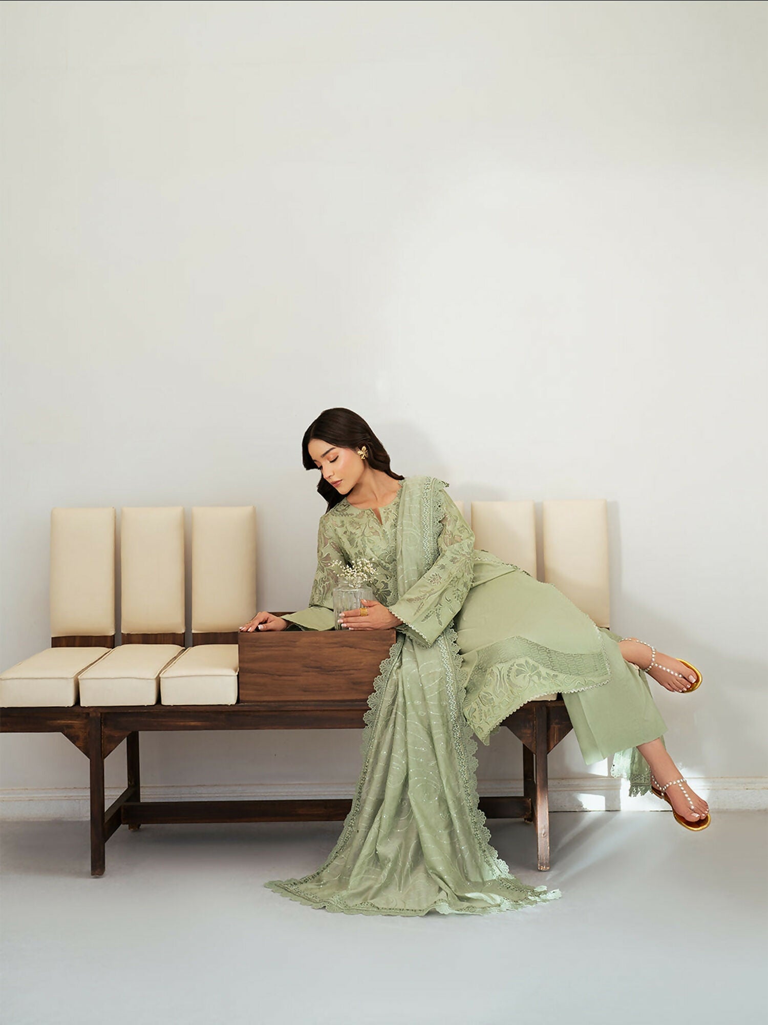 Mahnur Sera Pret'26 Lawn Embroidered Unstitched 3-Piece Suit-SP-08