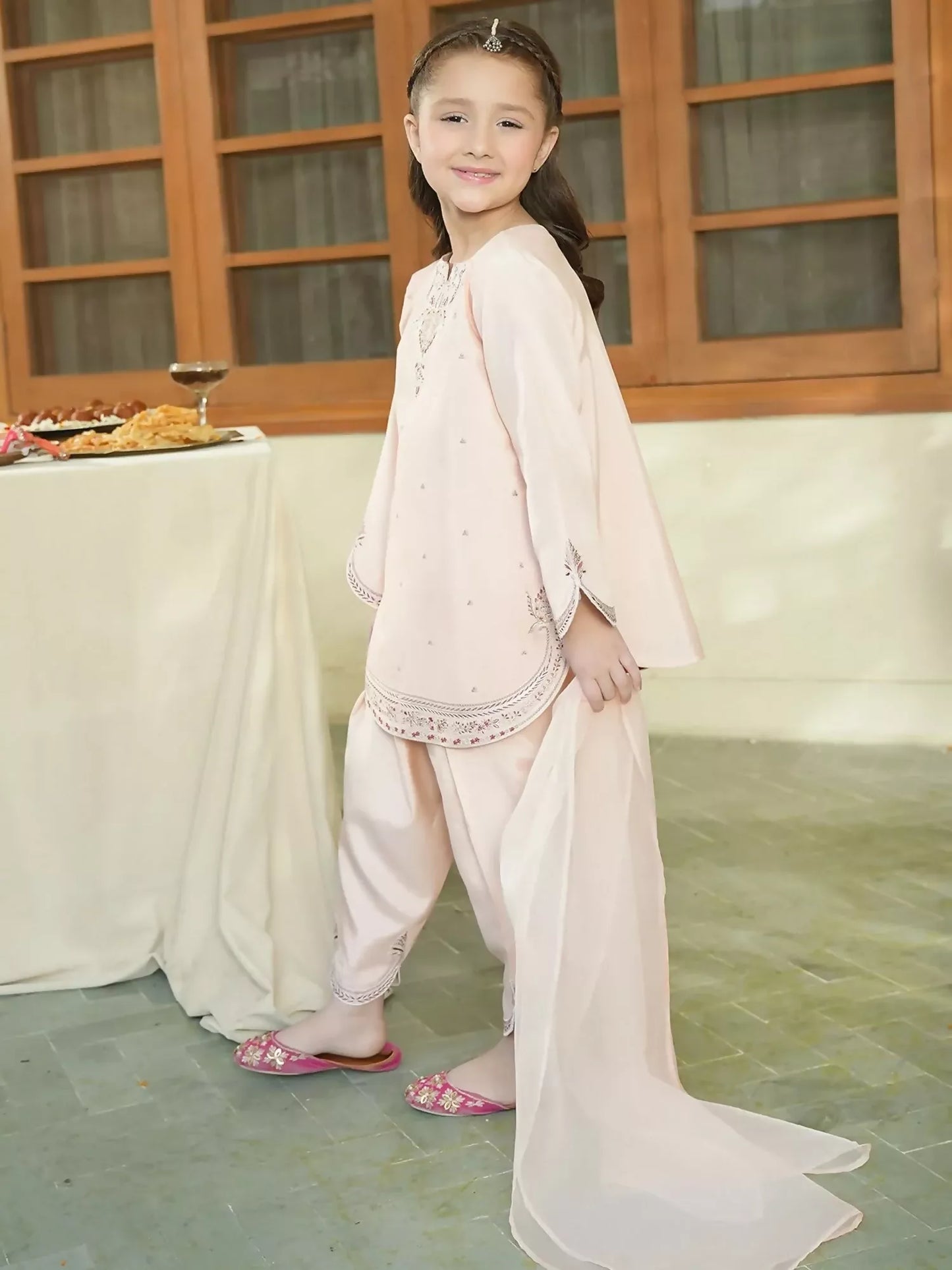 Panache Apparel Noore Eid Edit Sheesha Silk Embroidered Stitched Suit-Lulu