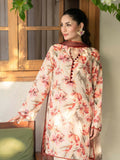 Panache Apparel Mah-e-Noor Rawsilk Printed Stitched Suit-Coral Blush