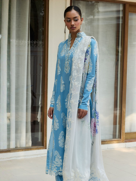 Zara Shahjahan Satori Lawn Embroidered Unstitched 3-Piece Suit-RAI-6B