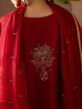 Shurooq Geet Organza Embroidered Stitched 3-Piece Suit-Mahia