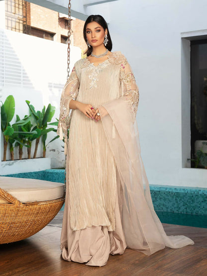 Shiza Hassan Sublime Luxury Pret Silk Embellished Stitched 3-Piece Suit-Valetta