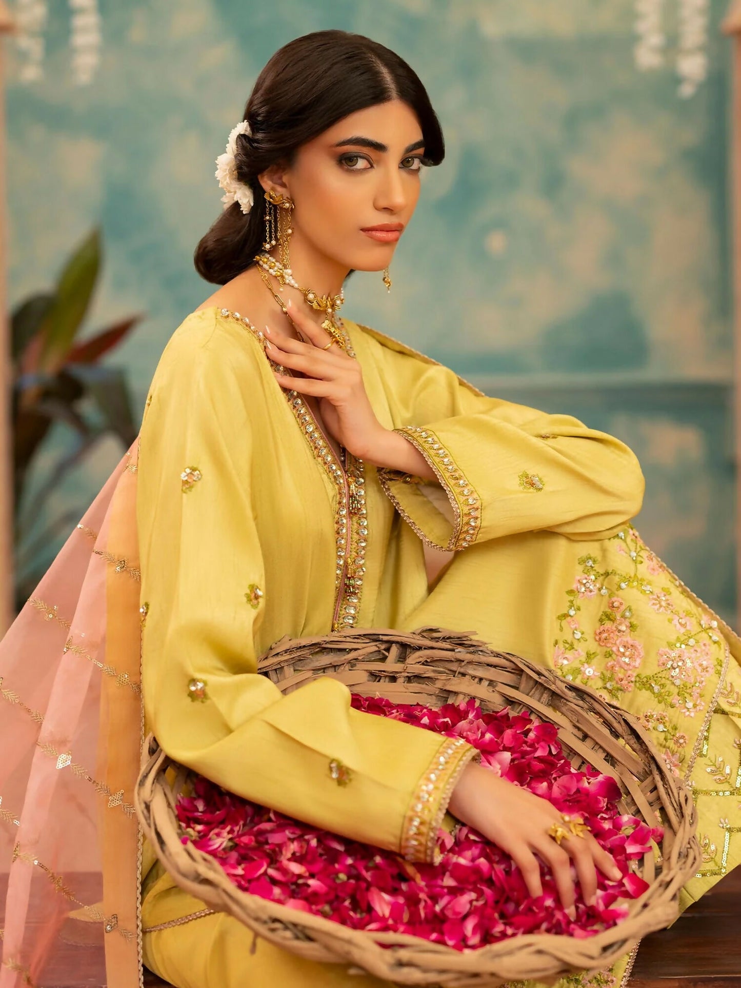 Shurooq Kanpur 1912 Silk Embellished Stitched 3-Piece Suit-Kaiserbagh