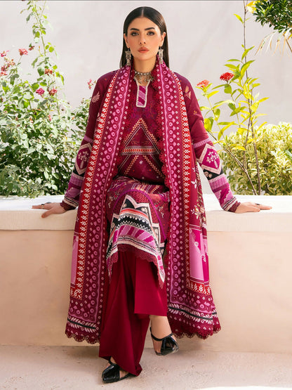 Binilyas Kotrai Embroidered Unstitched 3-Piece Suit-795-B