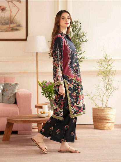 Mahnur Noir Lawn'26 Printed Co-Ord Set-N-08