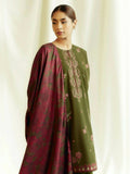 COCO by Zara Shahjahan Karandi Embroidered Unstitched-3-Piece-Suit-Amethyst-8B