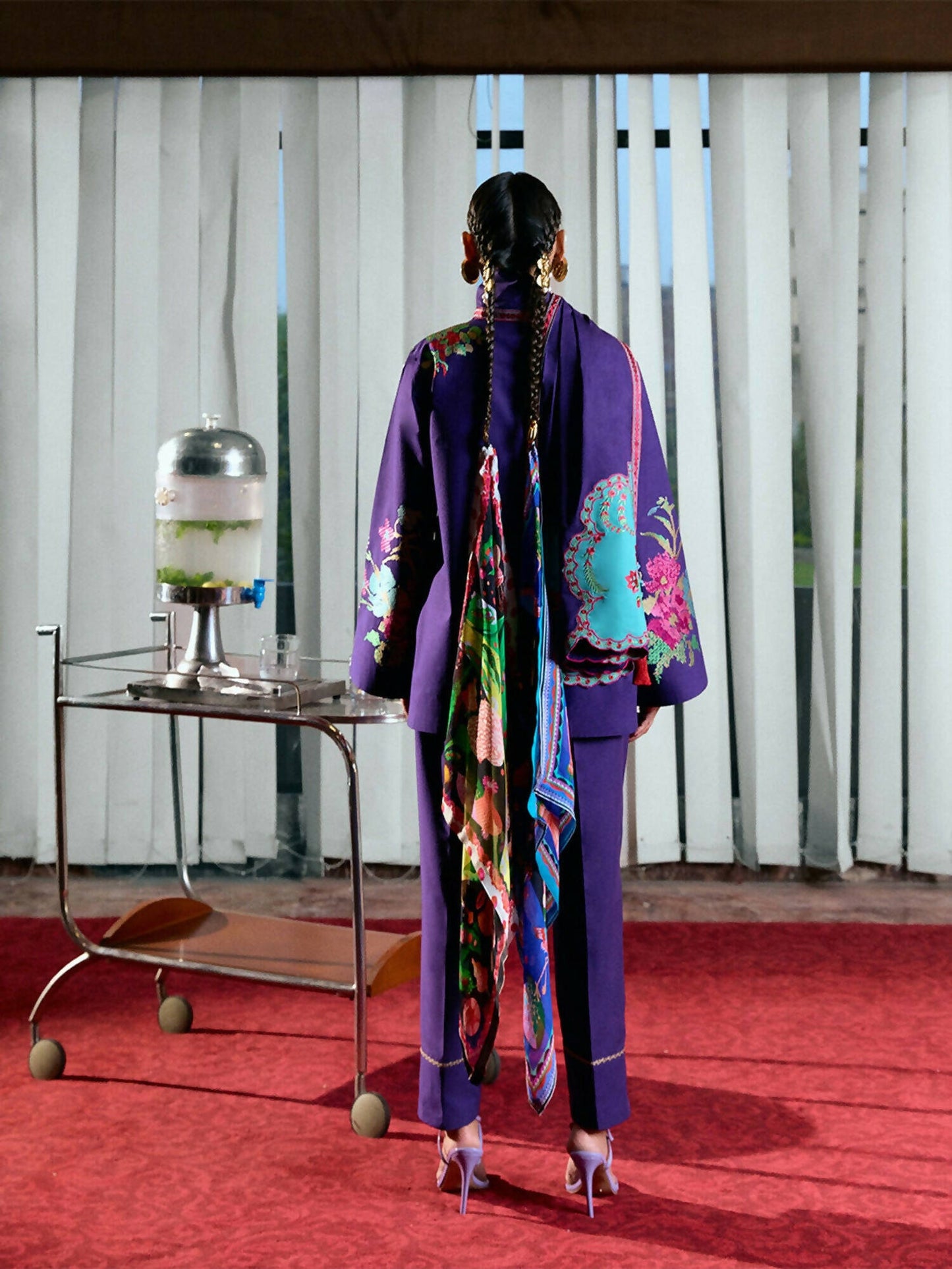 Jugnu by Hussain Rehar Summer Pret'25 Edit III Cotton Embroidered 2-Piece Suit-Sagnik