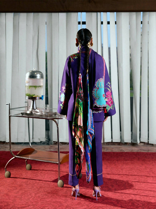 Jugnu by Hussain Rehar Summer Pret'25 Edit III Cotton Embroidered 2-Piece Suit-Sagnik