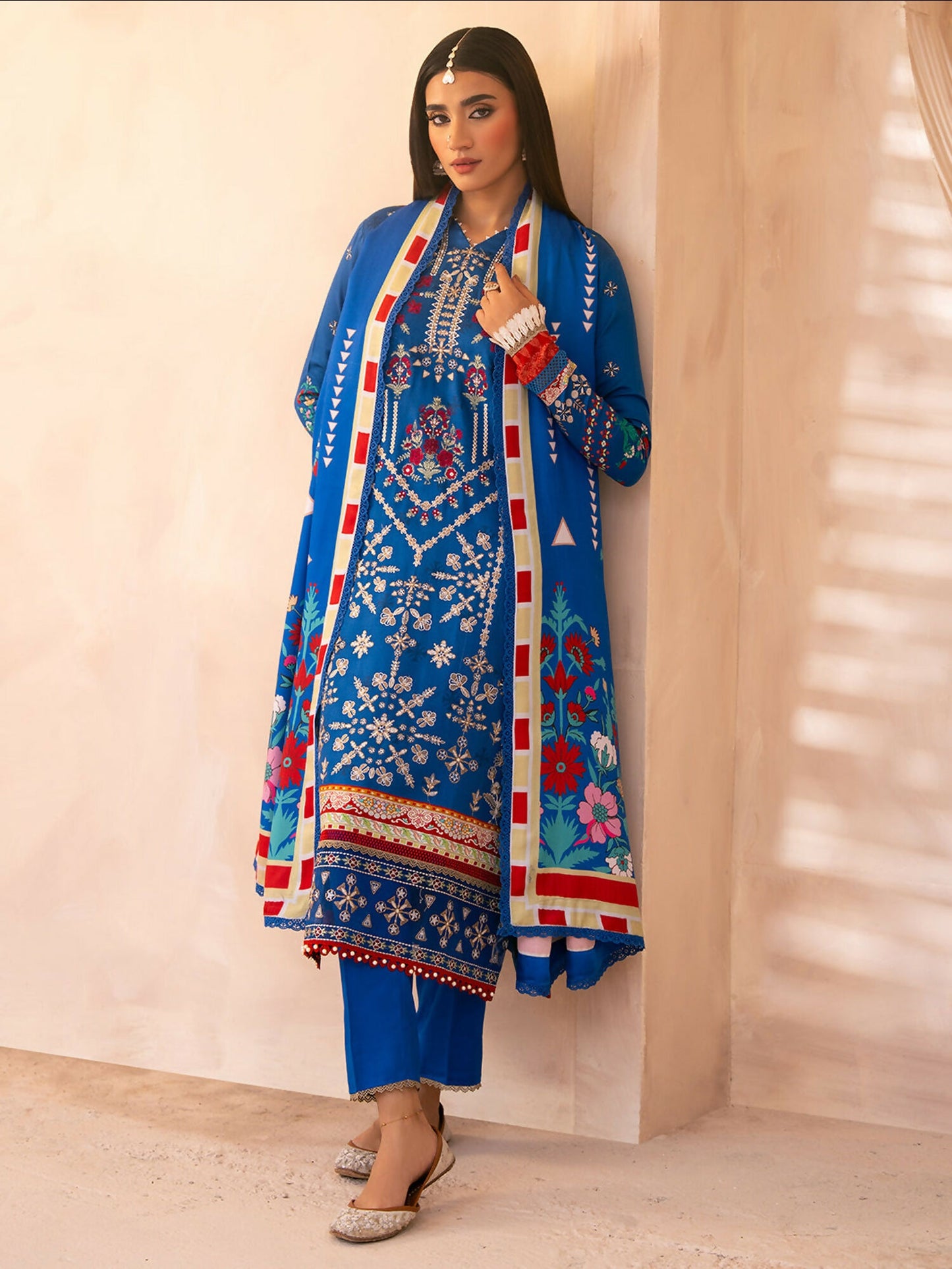 Binilyas Kotrai Embroidered Unstitched 3-Piece Suit-793-B