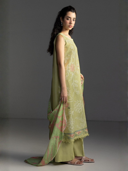 COCO by Zara Shahjahan Lawn'26 Embroidered Unstitched 3-Piece Suit-Isla-4B