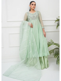 Allure By IH Lehr Chiffon Embroidered Lehenga-Matcha