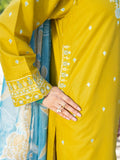 Panache Apparel Serenity Cotton Lawn Embroidered Stitched Suit-Golden Glow