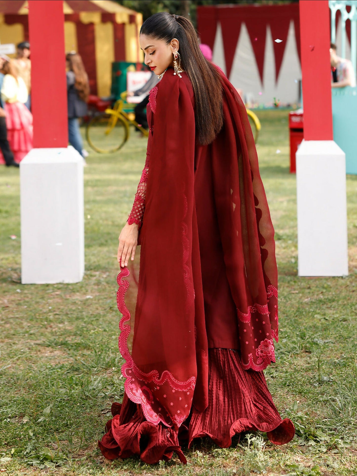 Binilyas Carnival Lawn Embroidered Stitched 3-Piece Suit-34-B