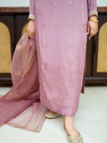 Allure By IH Fashion Calling Raw Silk Embellished Stitched 3-Piece Suit-Dora