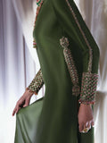 Hussain Rehar Basic Not Basic 3 Raw Silk Embellished Stitched 3-Piece Suit-Zelen
