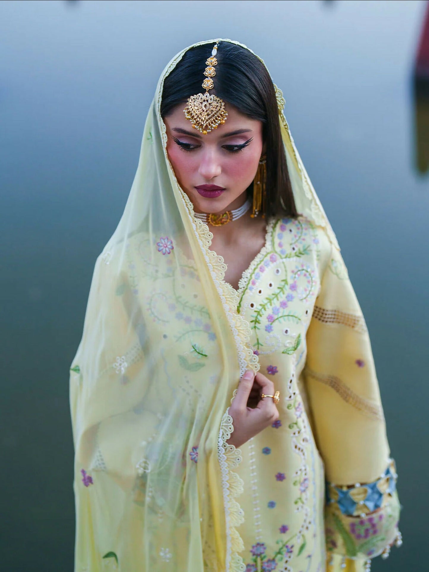 Mahnur Gul Luxury Lawn'26 Embroidered Unstitched 3-Piece Suit-G-014