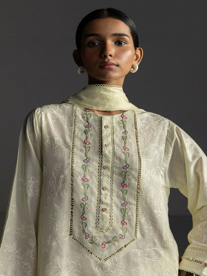 COCO by Zara Shahjahan Lawn'26 Embroidered Unstitched 3-Piece Suit-Liora-8B
