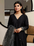 Shiza Hassan Nadia Luxury Pret Korean Raw Silk Embellished Stitched 2-Piece Suit-Midnight Sky