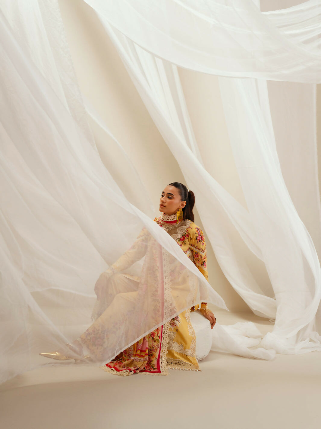 Binilyas Eres Bonita Viscose Embroidered Stitched 3-Piece Suit-1101-B