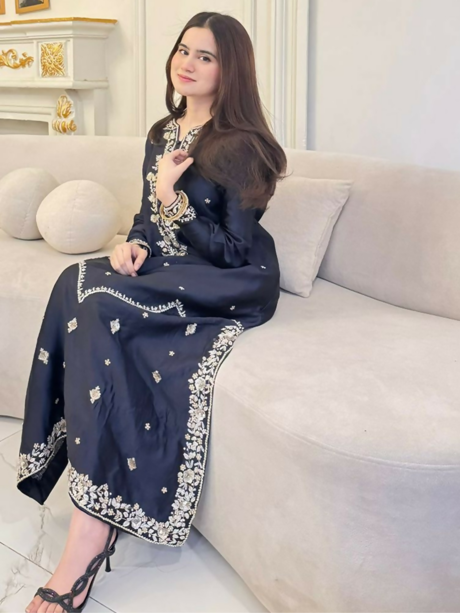 House Of Mahjan Eid Pret I Raw Silk Embroidered Stitched 2-Piece Suit