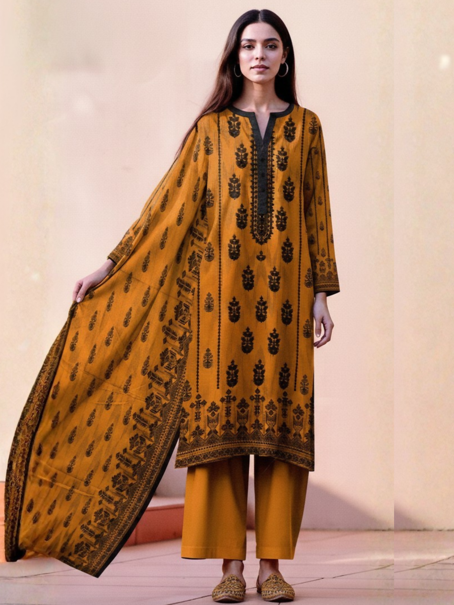 Bin Rehman Lawn Embroidered Unstitched 3-Piece Suit-D-119