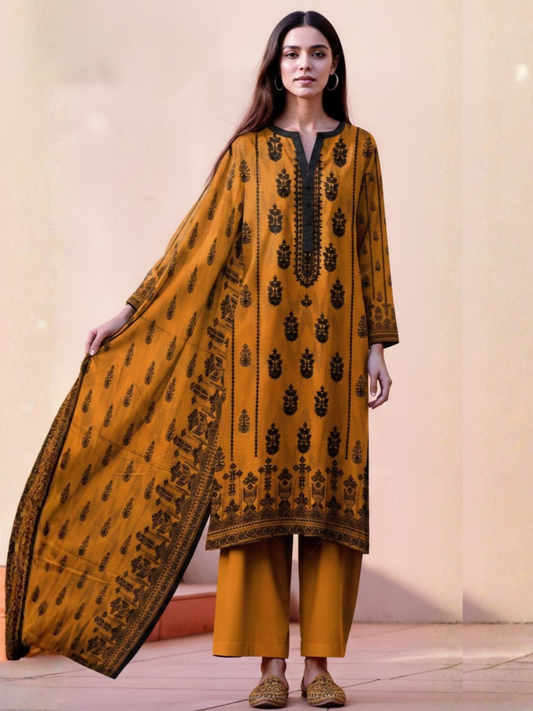 Bin Rehman Lawn Embroidered Unstitched 3-Piece Suit-D-119