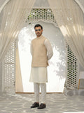 Gem Garments Afsanah Jacquard Embroidered Waistcoat-Munsaf