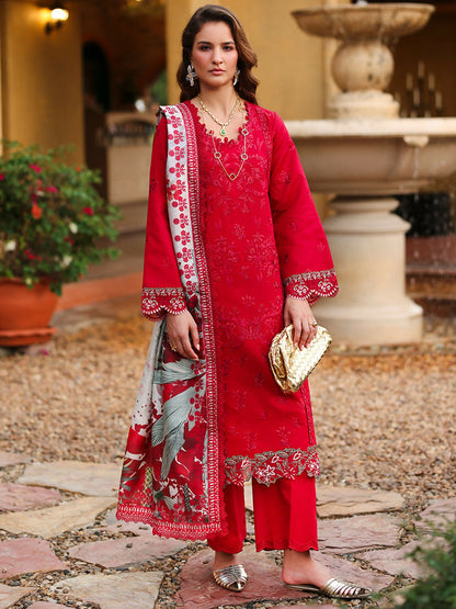 Rang Rasiya Florence Summer Edit'26 Lawn Embroidered Unstitched 3-Piece Suit-Meharmah