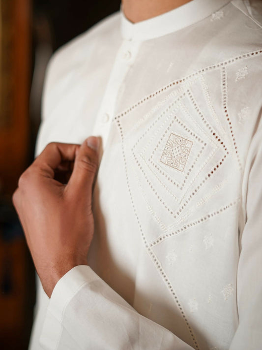 Fabrich Virsa Cotton Embroidered Unstitched Shalwar Kameez-FAB-8845