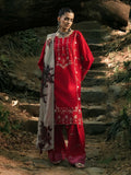 Hemstitch Lawn Embroidered Stitched 3-Piece Suit-Midnight Rose