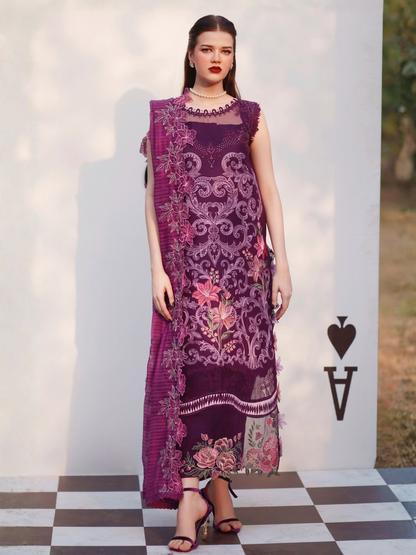 Parishay Summer Queen Lawn Embroidered Unstitched 3-Piece Suit-SQ-07