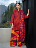 Maria B Slub Khaddar Printed Unstitched 3-Piece Suit- 506 - B