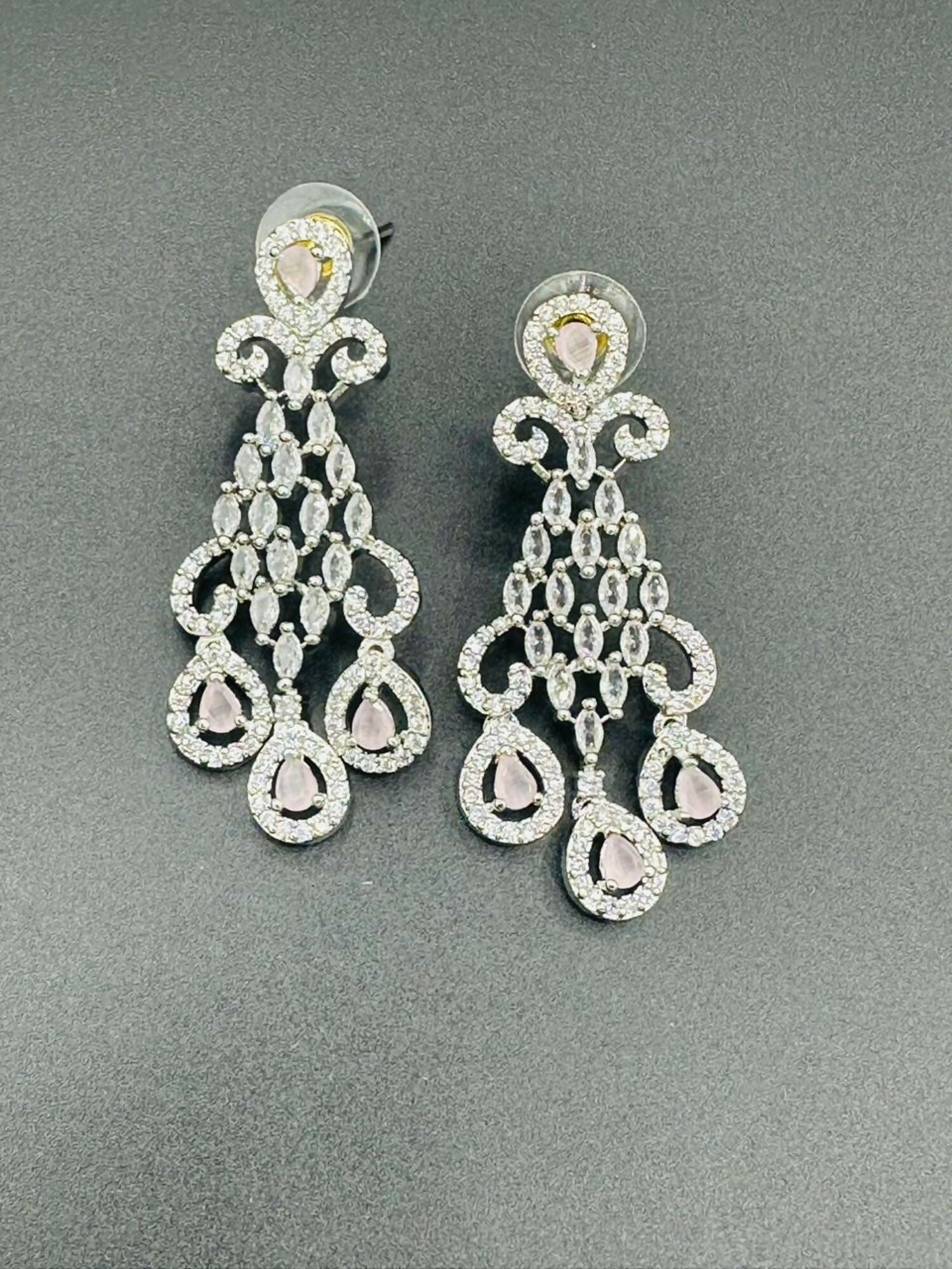 H&A Jewellery One Carat Silver Rhodium Plated Earrings