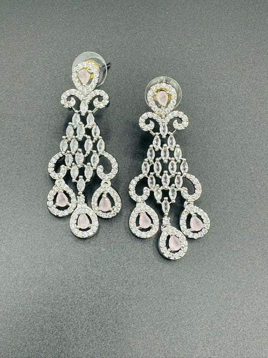 H&A Jewellery One Carat Silver Rhodium Plated Earrings