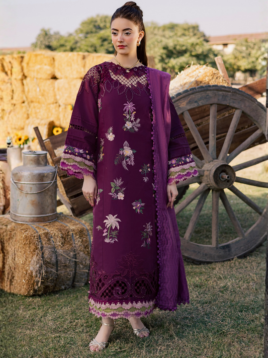Parishay Summer Queen Vol 2 Lawn Embroidered Unstitched 3-Piece Suit-SQU-04
