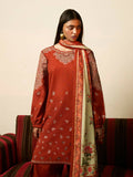 Jugnu by Hussain Rehar Luxury Khaddar Printed Unstitched 3-Piece Suit-Aurelia
