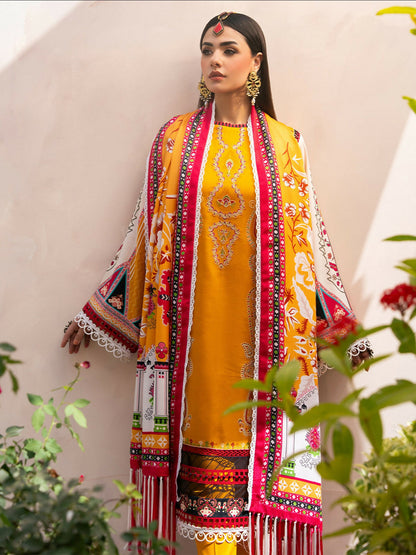 Binilyas Kotrai Embroidered Unstitched 3-Piece Suit-791-B