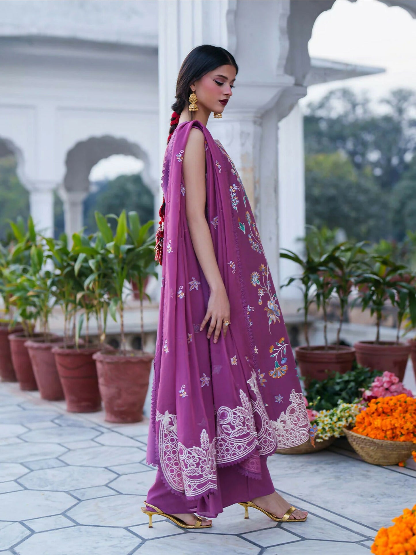 Mahnur Gul Luxury Lawn'26 Embroidered Unstitched 3-Piece Suit-G-007