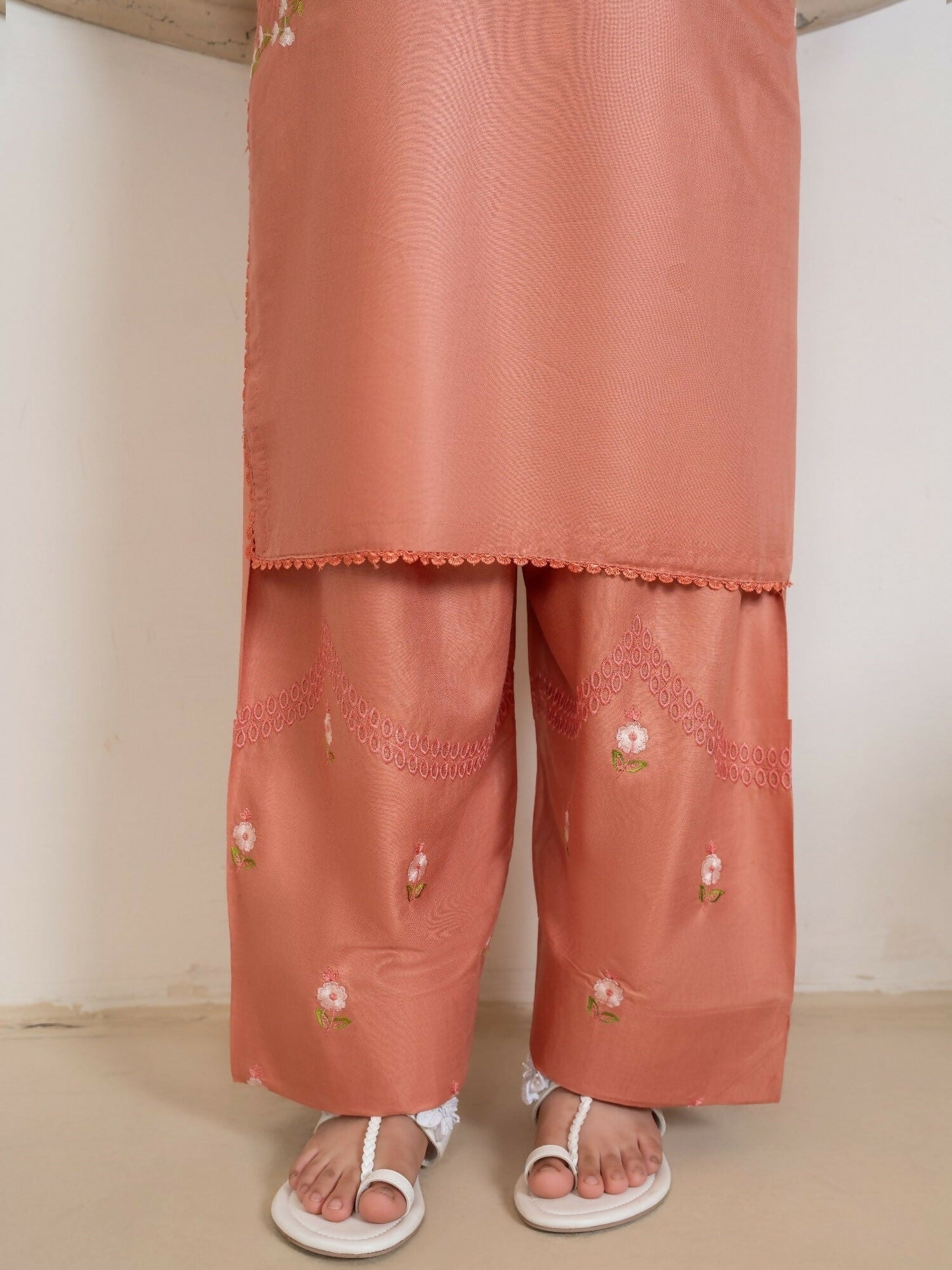 Stylish Collection Amaya Pret Linen Embroidered Stitched 2-Piece Suit-Zaibunisa