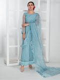 Imran Aftab Lux Winter Wedding Organza Embroidered Unstitched Saree-IASC-29