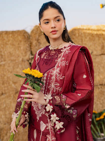 Parishay Summer Queen Vol 2 Lawn Embroidered Unstitched 3-Piece Suit-SQU-10