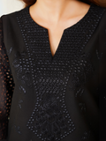 HU Studios Blackout Collection Lawn Embroidered Stitched 2-Piece Suit-Shadow Line