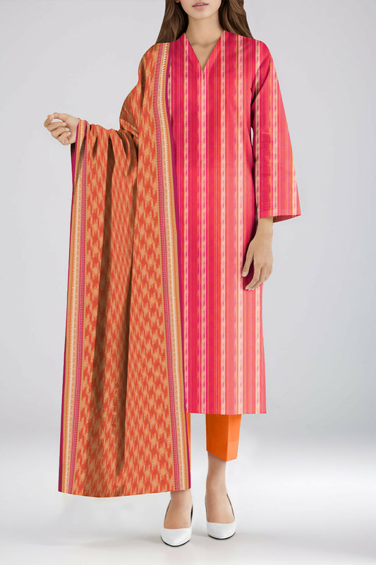 Saya Khaddar Viscose Printed Unstitched 3-Piece Suit-U04-24356-62C