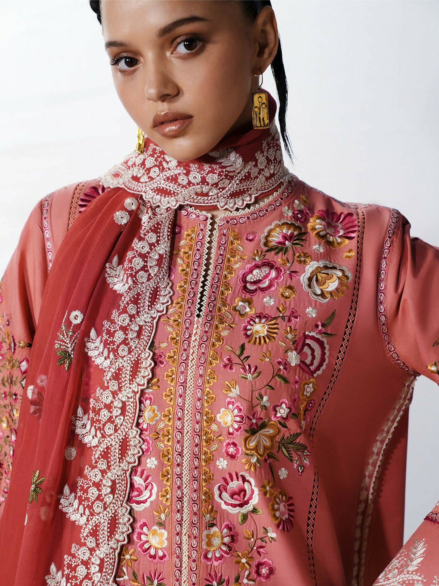 Jugnu by Hussain Rehar The Reserved View SS/Edit I Cotton Embroidered Unstitched 3-Piece Suit-Dinaz