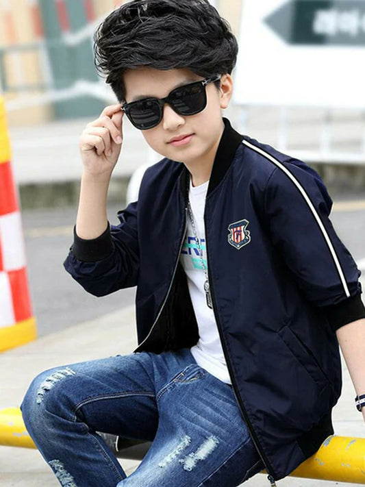 Olive Black Blue Funky Plain Suede Fur Lining Bomber Jackets-12087