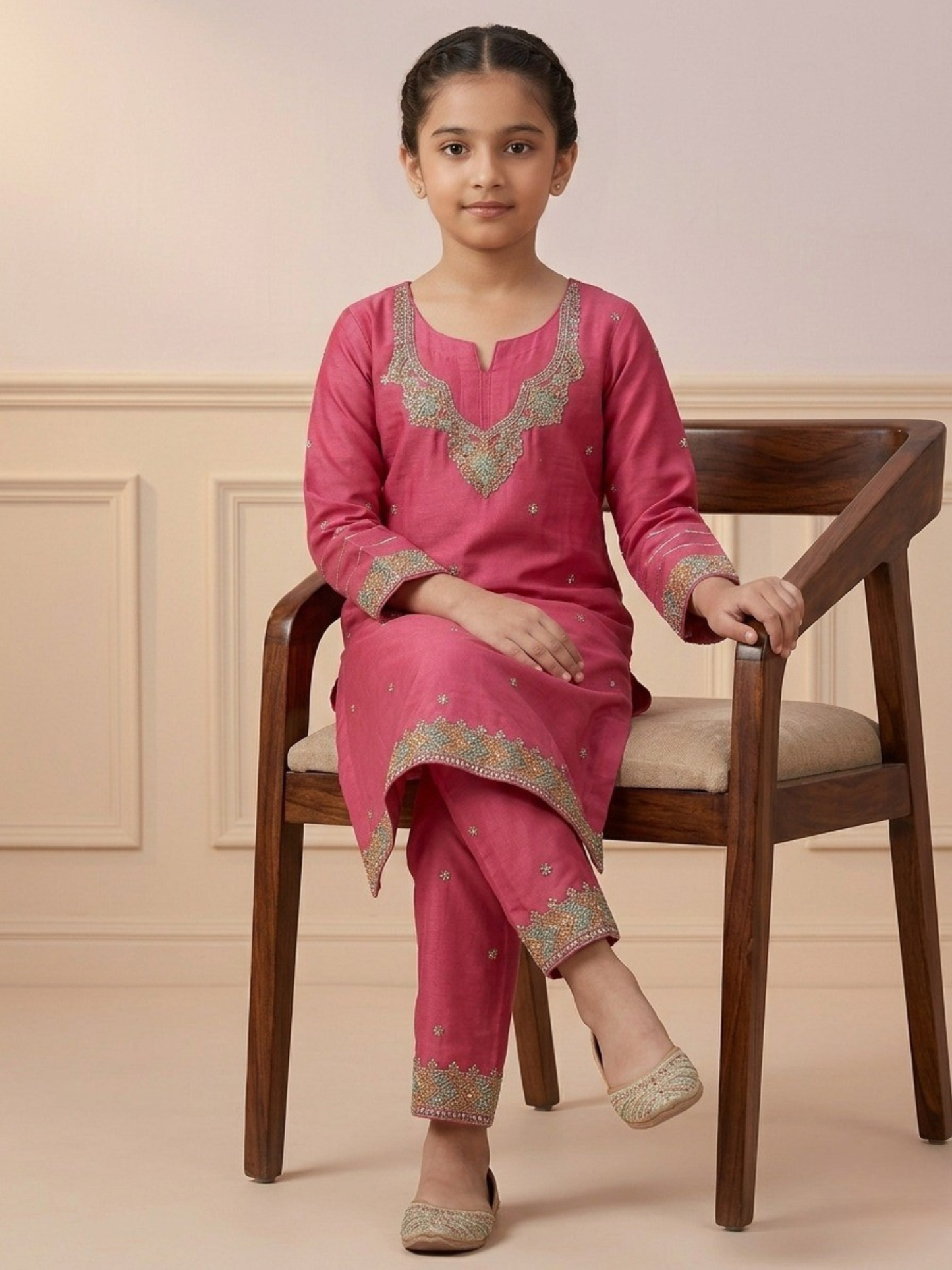 Pink Bin Shaukat Pima Lawn Embroidered Stitched 2-Piece Suit