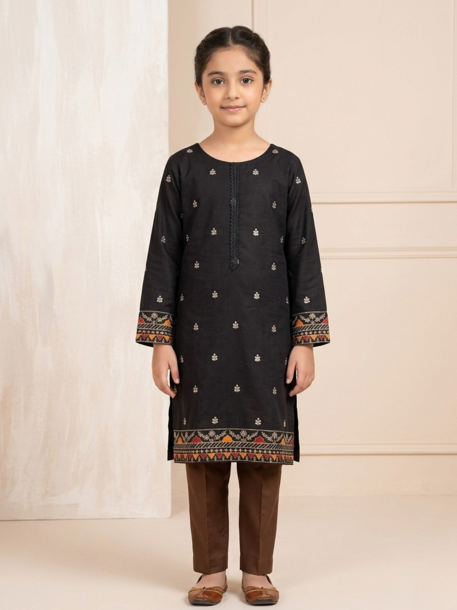 Black Bin Shaukat Pima Lawn Embroidered Stitched 2-Piece Suit