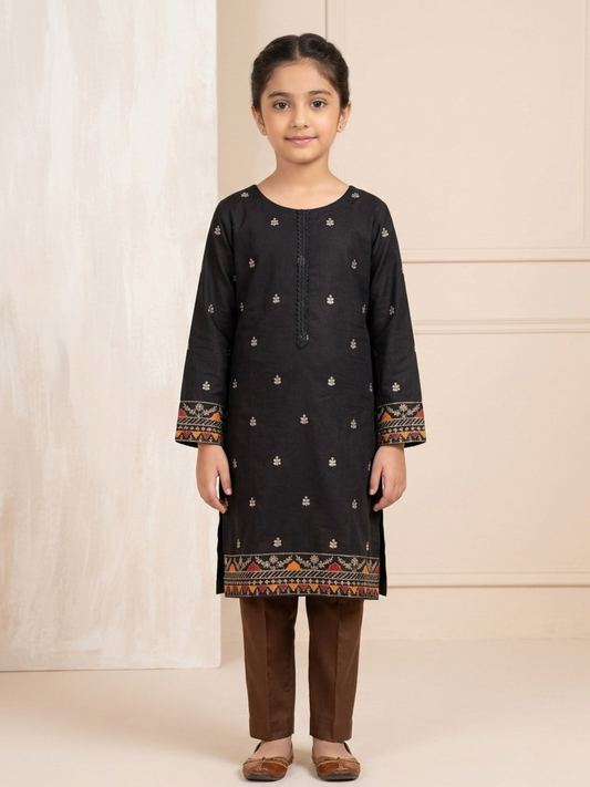 Black Bin Shaukat Pima Lawn Embroidered Stitched 2-Piece Suit