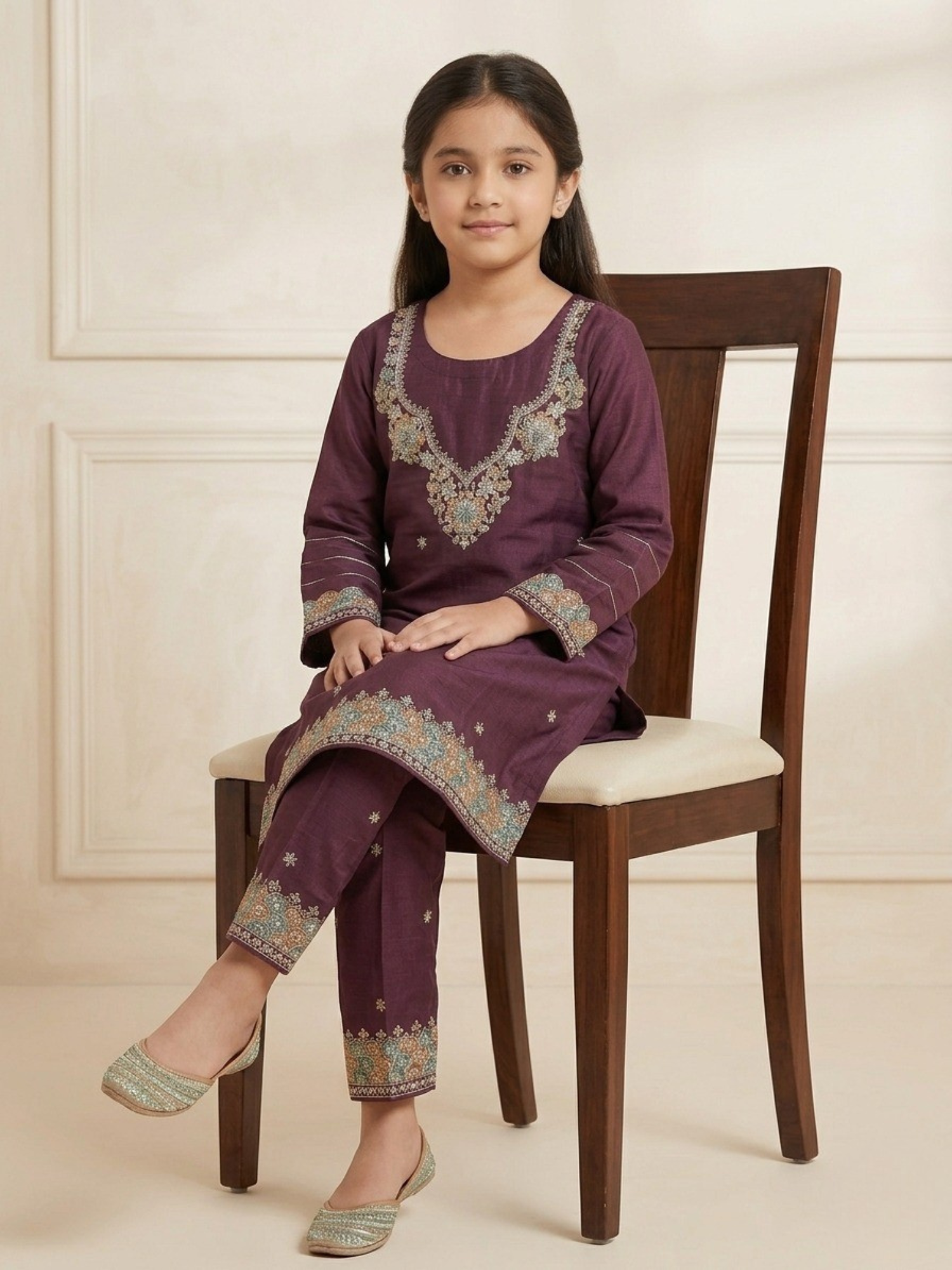 Purple Bin Shaukat Pima Lawn Embroidered Stitched 2-Piece Suit