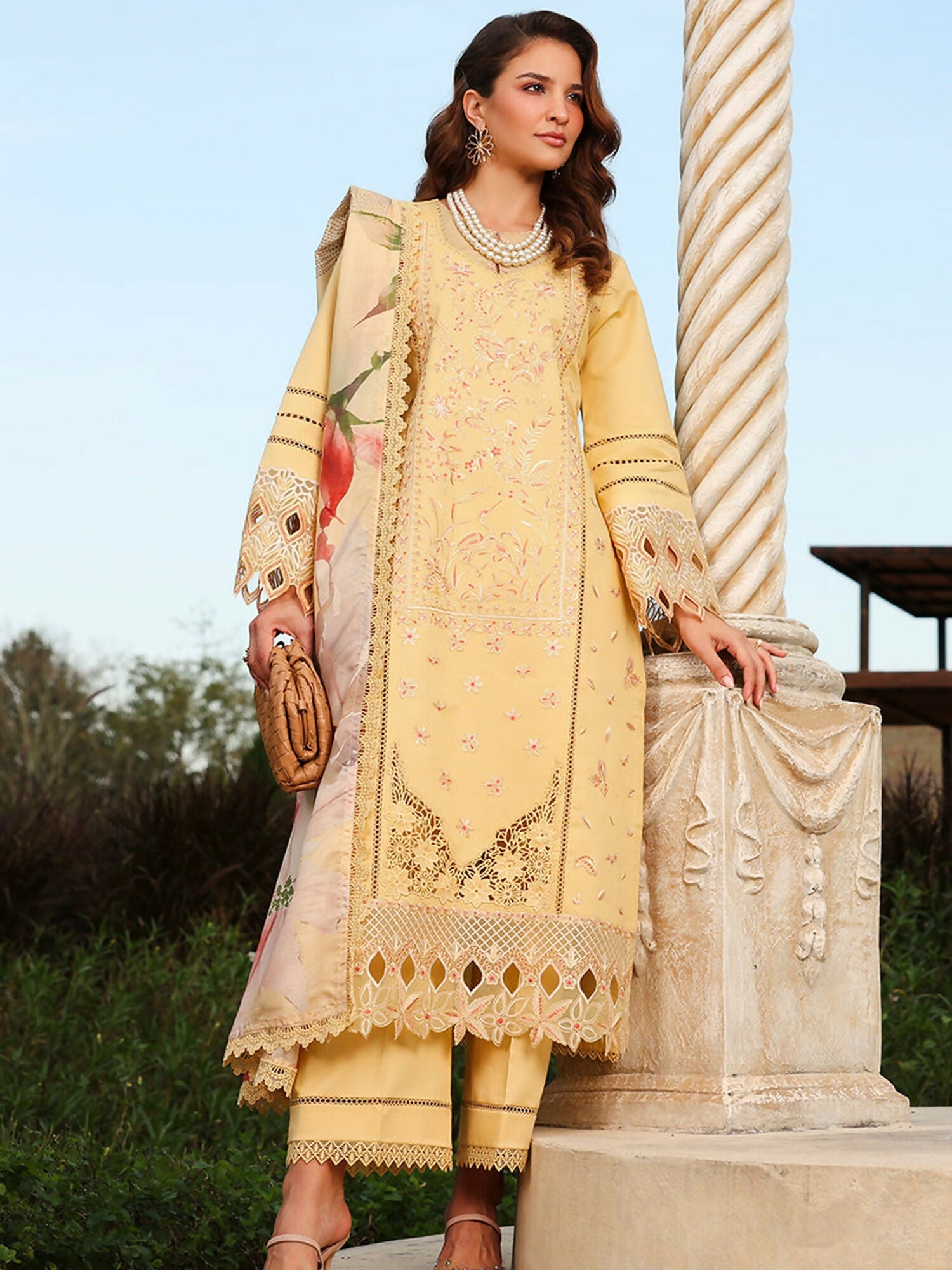 Rang Rasiya Florence Summer Edit'26 Lawn Embroidered Unstitched 3-Piece Suit-Mirha